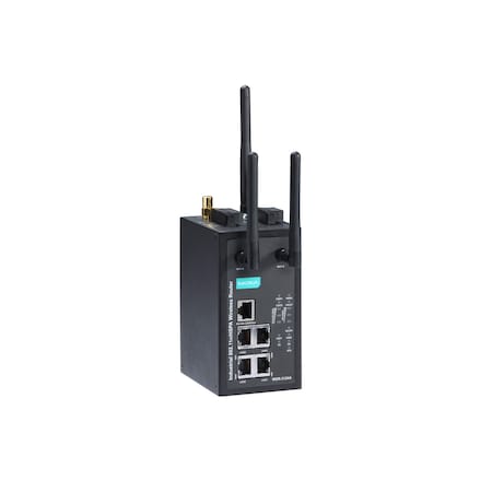 Moxa 802.11A/B/G/N Hspa 4Prt Wrlss Router, Rj45/Rp-Sma, Us Band, Wdr-3124A-Us WDR-3124A-US